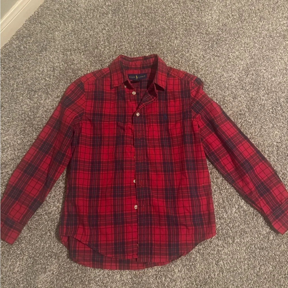 Ralph Lauren Red and Blue Plaid Shirt